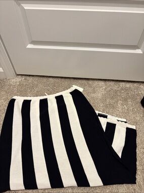 Anthropologie Striped Knit Skirt - Black & White